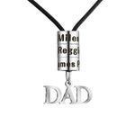 Load image into Gallery viewer, DAD Charm Necklace With Small Custom Beads
