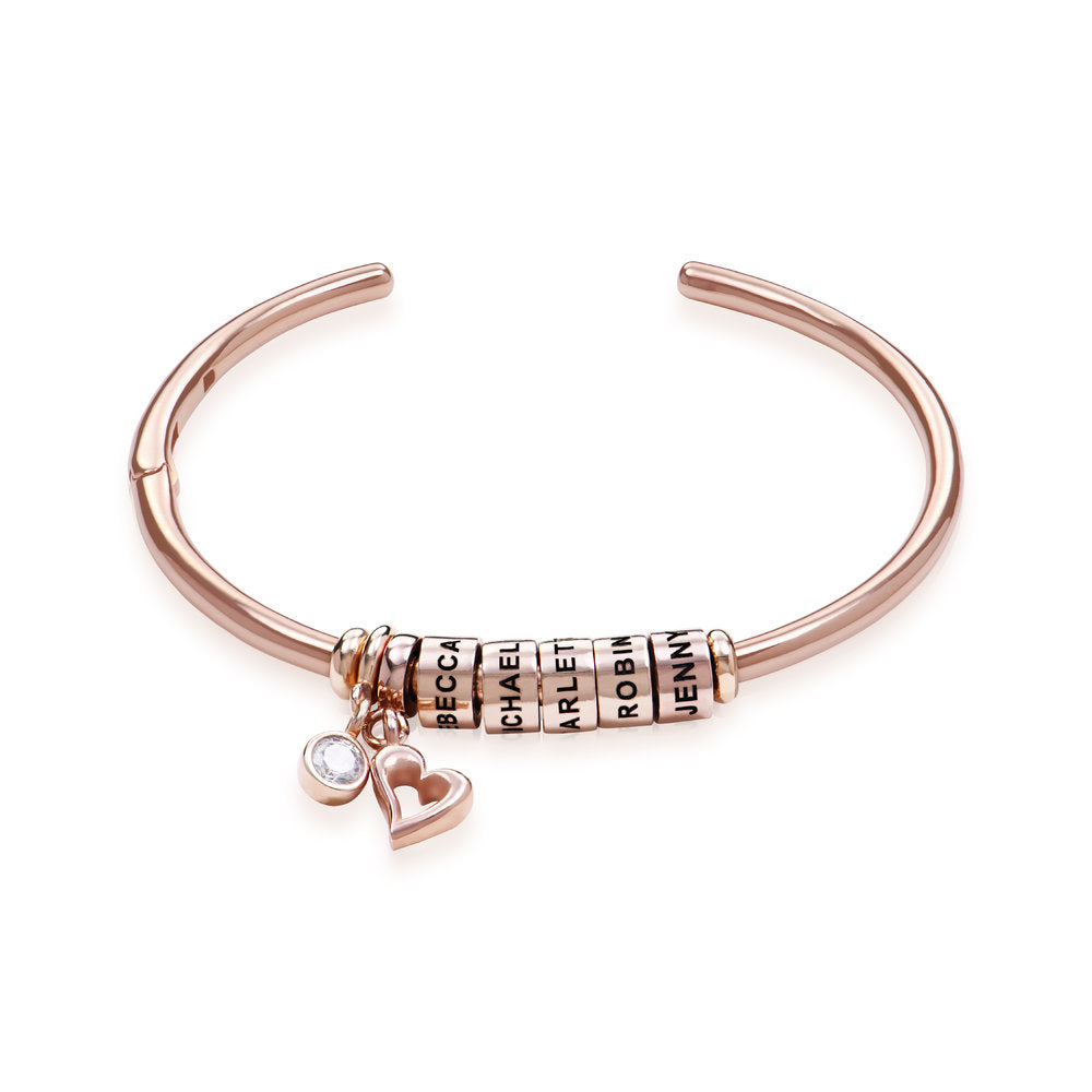 Women Birthstone Bracelet With Small Custom Name Beads