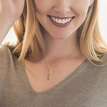 Load image into Gallery viewer, Personalized Couple Name Birthstone Necklace
