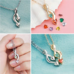 Load image into Gallery viewer, Personalized Couple Name Birthstone Necklace
