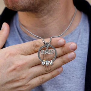 Creative DAD Round Celtic Necklace, Father's Day Gift!
