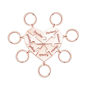 Personalized Heart pendant puzzle necklace