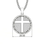 Load image into Gallery viewer, Custom Cross Pattern Round Charm Necklace
