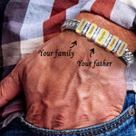 Load image into Gallery viewer, Men Chain Bracelet With Family Name Beads, Father&#39;s Day Gift
