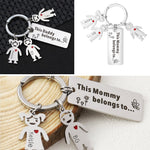 Load image into Gallery viewer, Christmas gift, Personalized Cartoon Human Pendant Keychain
