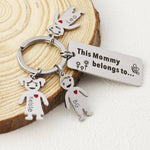 Load image into Gallery viewer, Christmas gift, Personalized Cartoon Human Pendant Keychain
