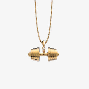 "You Be Fearless Be Strong", Custom Name Dumbbell Necklace