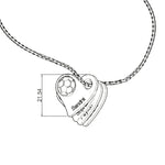 Load image into Gallery viewer, Custom Name Soccer Heart Pendant Necklace
