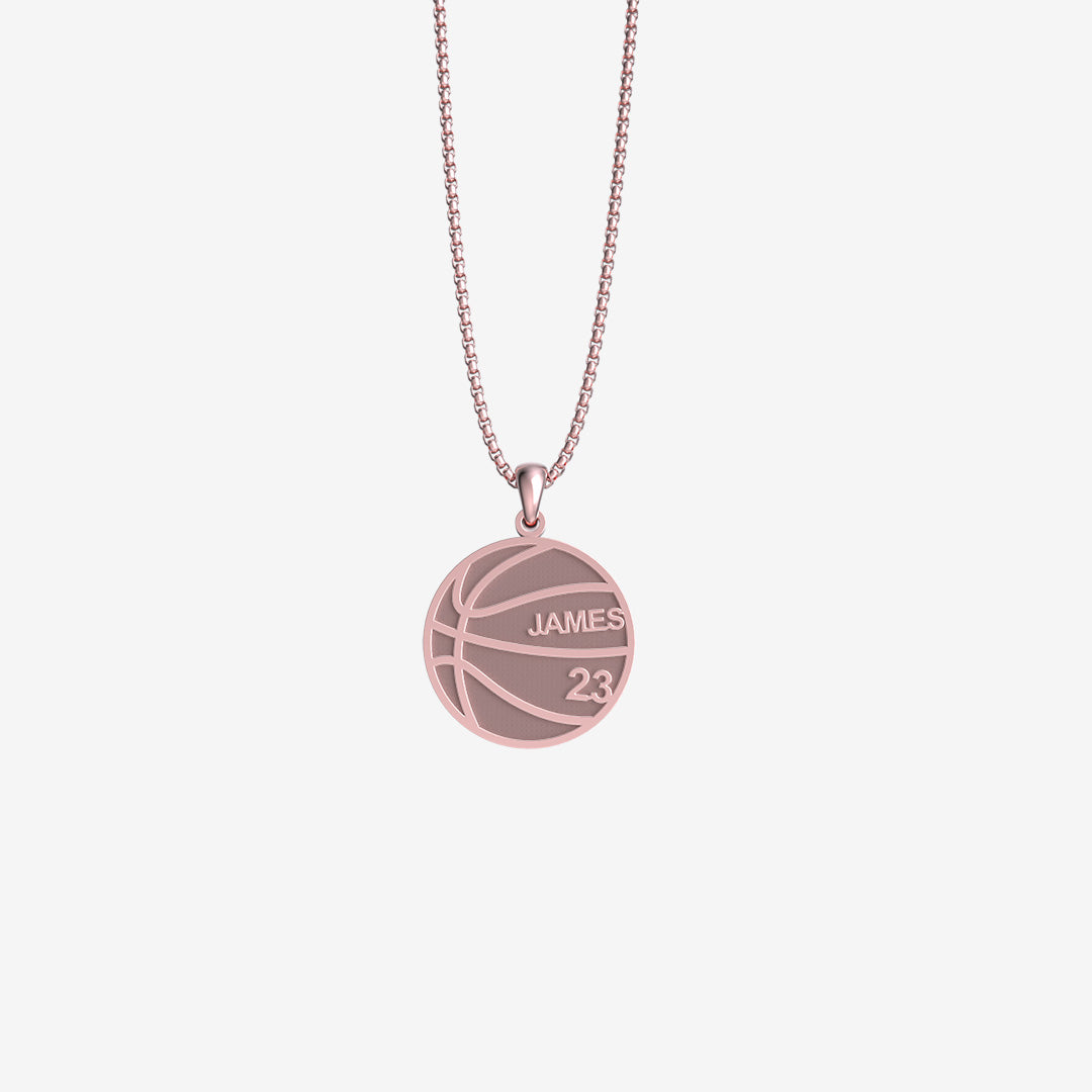 “Believe In Yourself” Inspirational Basketball Necklace
