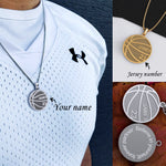 Load image into Gallery viewer, “Believe In Yourself” Inspirational Basketball Necklace
