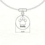 Load image into Gallery viewer, Pet Leather Collar With Custom Name &amp; Phone Number Footprint Pendant
