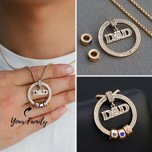 Creative DAD Round Celtic Necklace, Father's Day Gift!