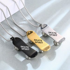 Unique Gift, Personalized Fashion Skateboard Necklace