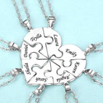 Load image into Gallery viewer, Personalized Heart pendant puzzle necklace

