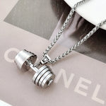 Load image into Gallery viewer, &quot;You Be Fearless Be Strong&quot;, Custom Name Dumbbell Necklace
