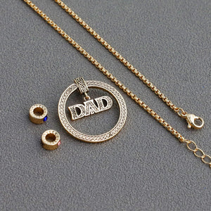 Creative DAD Round Celtic Necklace, Father's Day Gift!