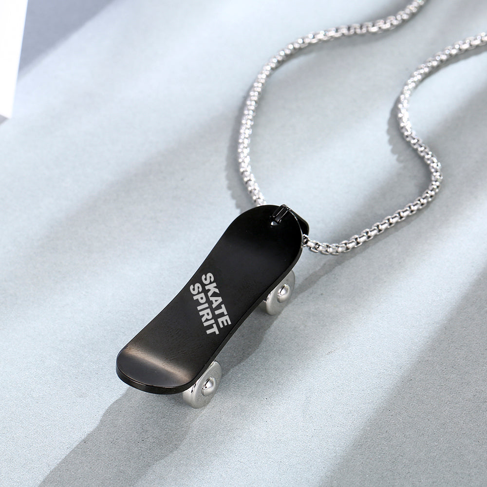 Unique Gift, Personalized Fashion Skateboard Necklace