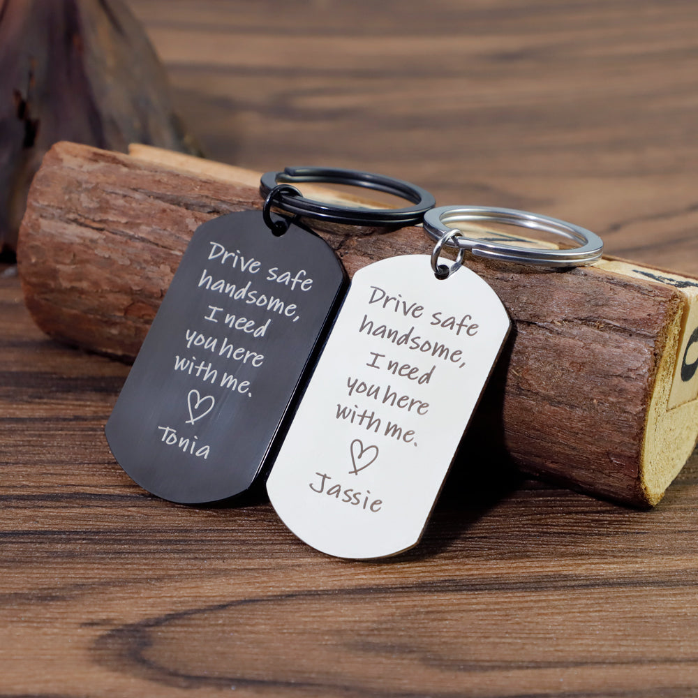 Drive safe handsome photo keychain, Father's Day Gift
