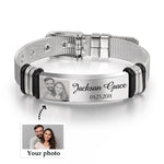 Load image into Gallery viewer, Custom Stainless Steel Photo Strap Bracelet
