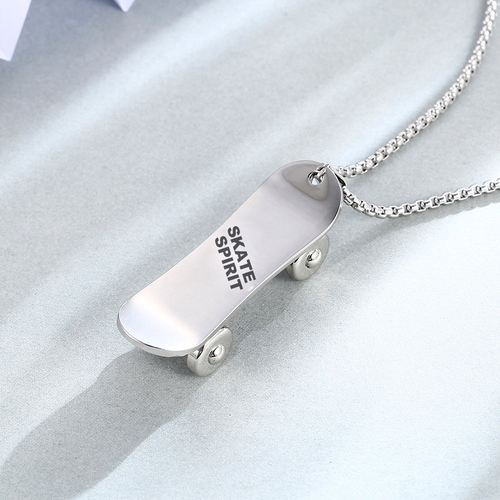 Unique Gift, Personalized Fashion Skateboard Necklace