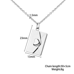 Custom Creative Love Envelope Necklace For Her