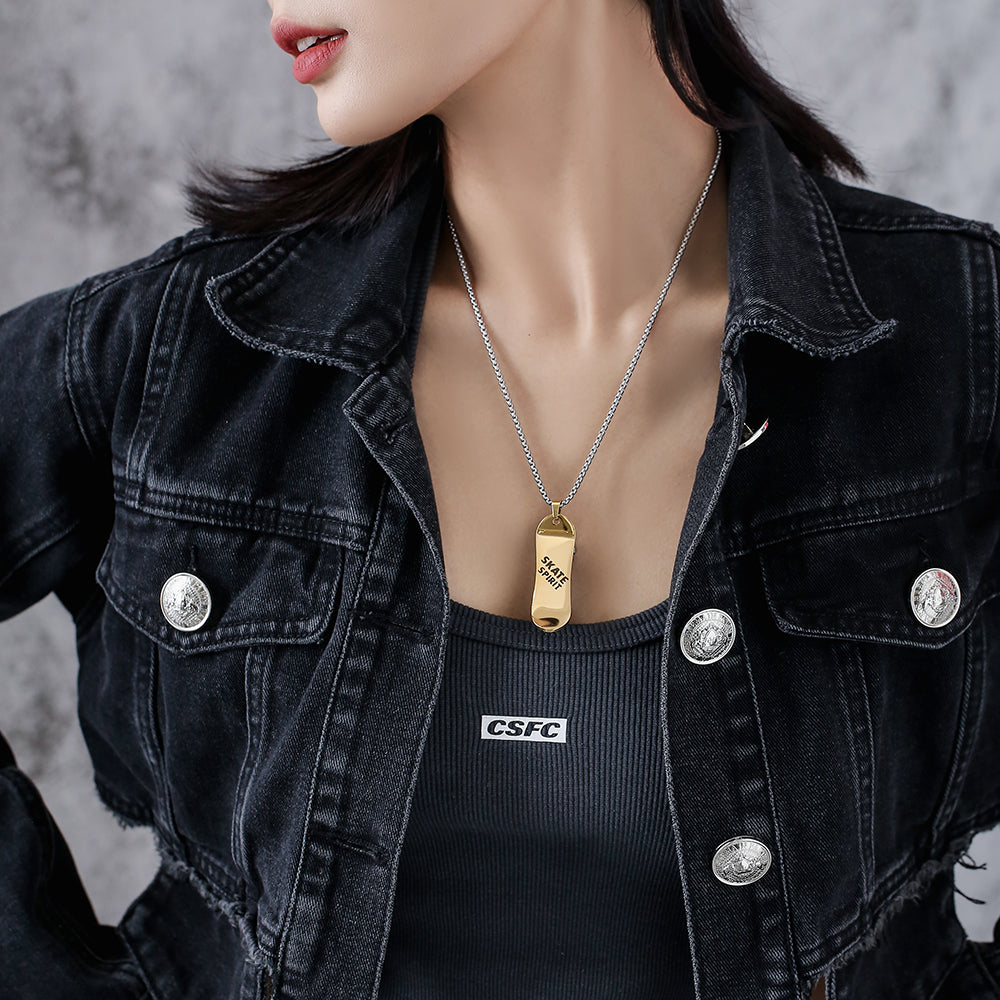 Unique Gift, Personalized Fashion Skateboard Necklace
