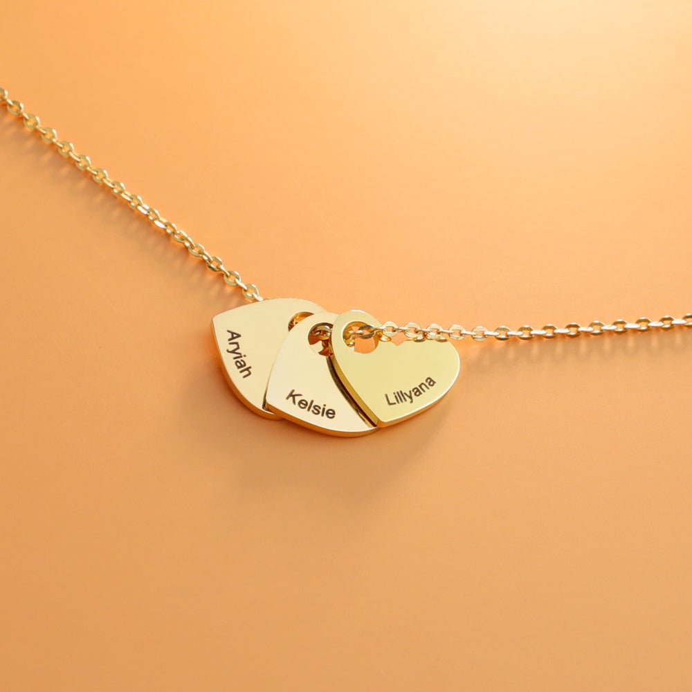 Hot Sale! Sterling Silver Heart Shape Pendants Name Necklace