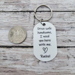 Load image into Gallery viewer, Drive safe handsome photo keychain, Father&#39;s Day Gift
