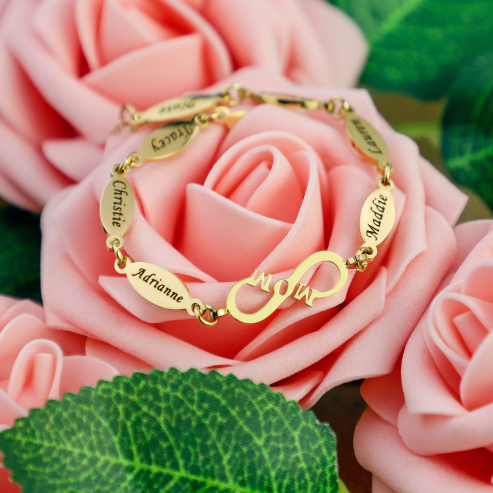 (👩‍🍼Mother's Day SALE - SAVE🔥49.99% OFF🔥)Personalized mother bracelet with kid'name
