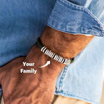 Load image into Gallery viewer, Men Black Cord Bracelet With Custom Beads
