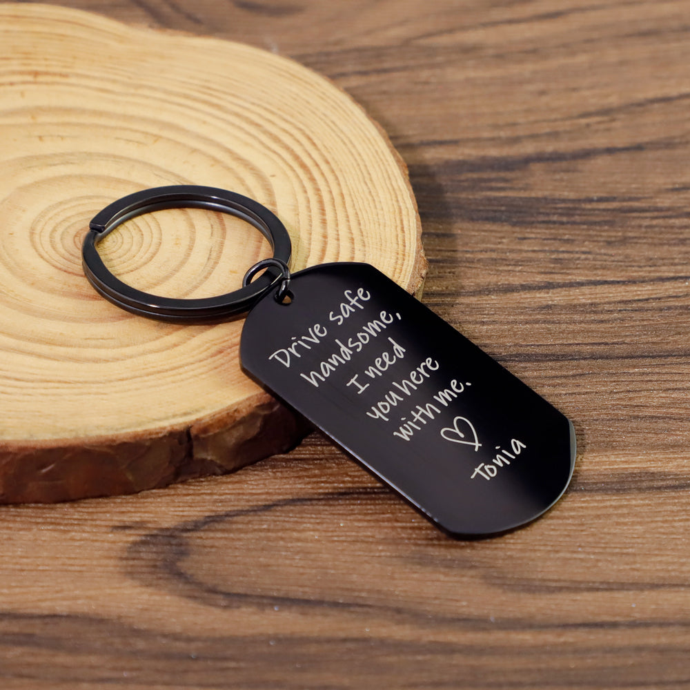 Drive safe handsome photo keychain, Father's Day Gift