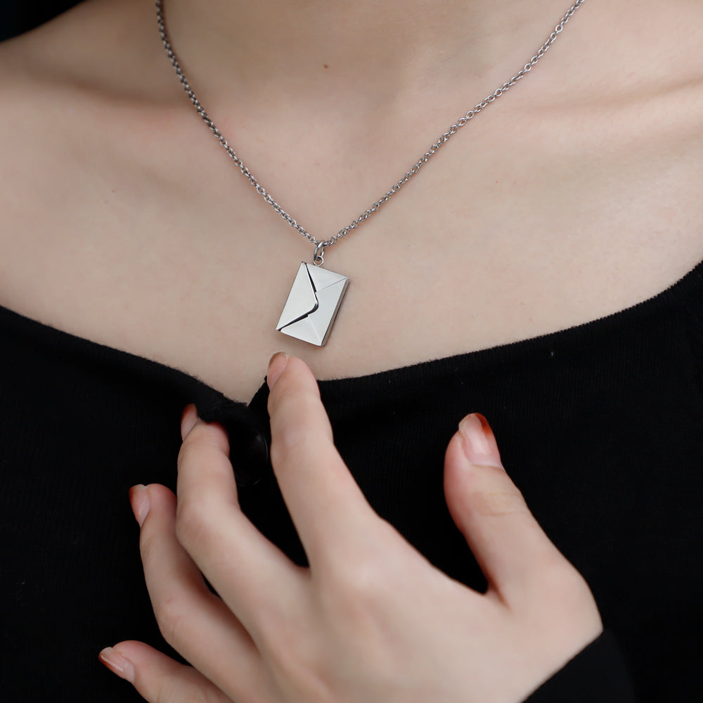 Custom Love Envelope Necklace With Your Precious Photo
