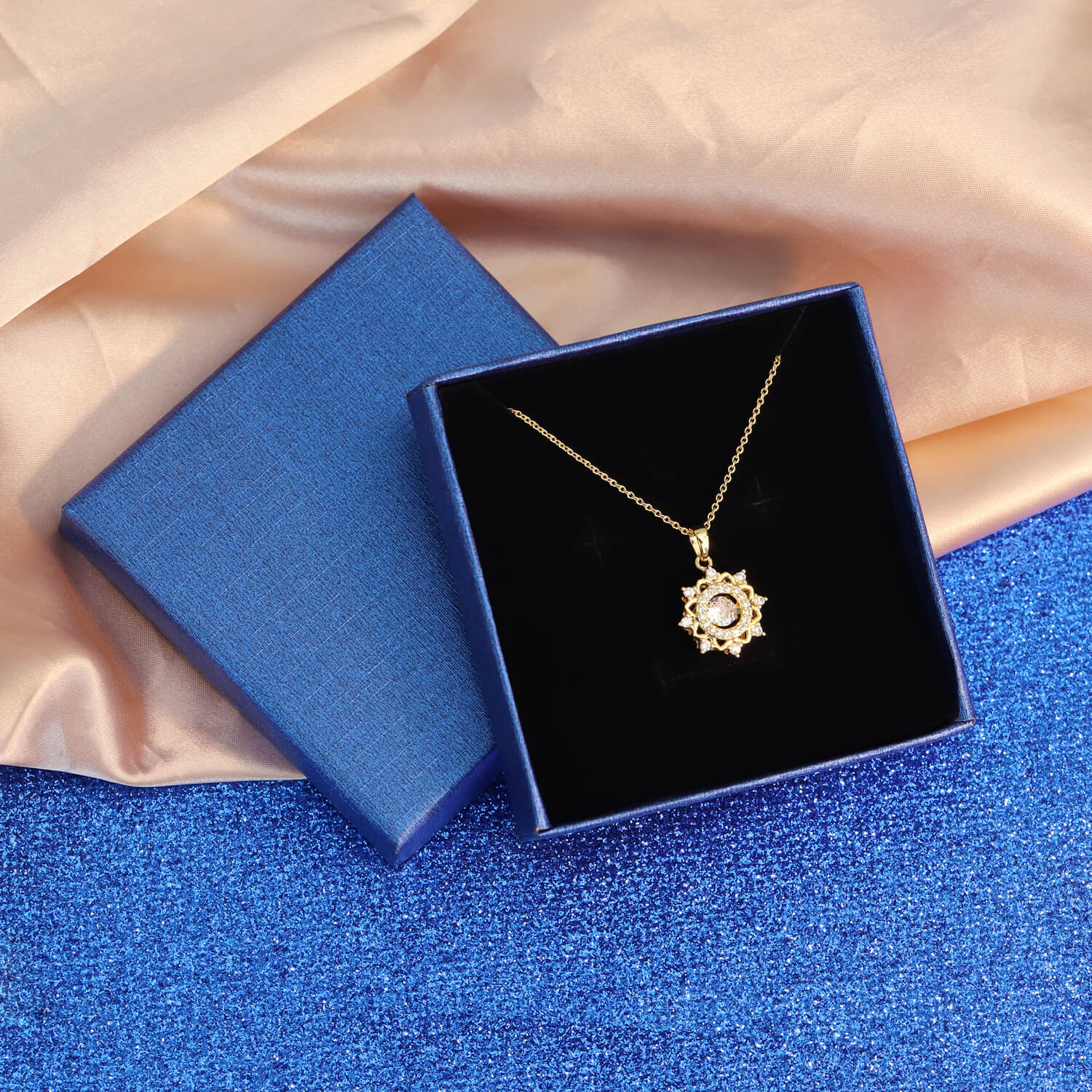 Unique Design, "Beating Heart" Diamond Necklace, Charming!