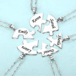 Load image into Gallery viewer, Personalized Heart pendant puzzle necklace
