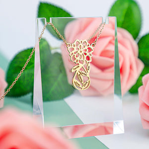 Mother's Day Gift! Custom Family Flower Charm Necklace
