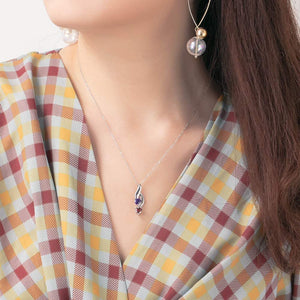Personalized Couple Name Birthstone Necklace