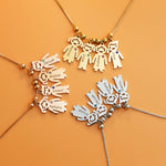 Load image into Gallery viewer, Custom Lovely Baby Birthstone Name Charms Necklace For Mother
