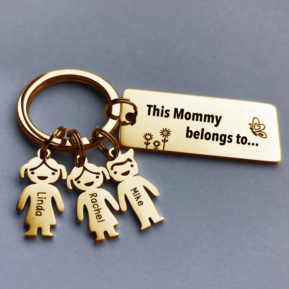 Father's day gift! Personalized Family Name Keychain