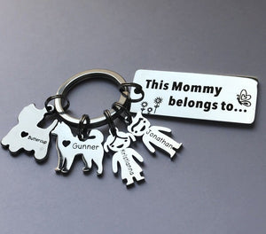 Father's day gift! Personalized Family Name Keychain