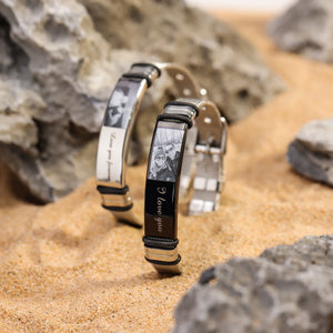 Custom Stainless Steel Photo Strap Bracelet