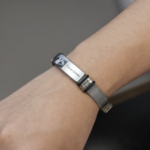 Custom Stainless Steel Photo Strap Bracelet