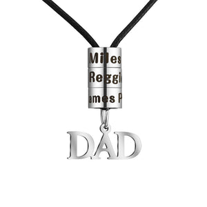 DAD Charm Necklace With Small Custom Beads