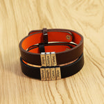 Load image into Gallery viewer, Father&#39;s day gift! Men&#39;s Leather Bracelet with Custom Silver Beads
