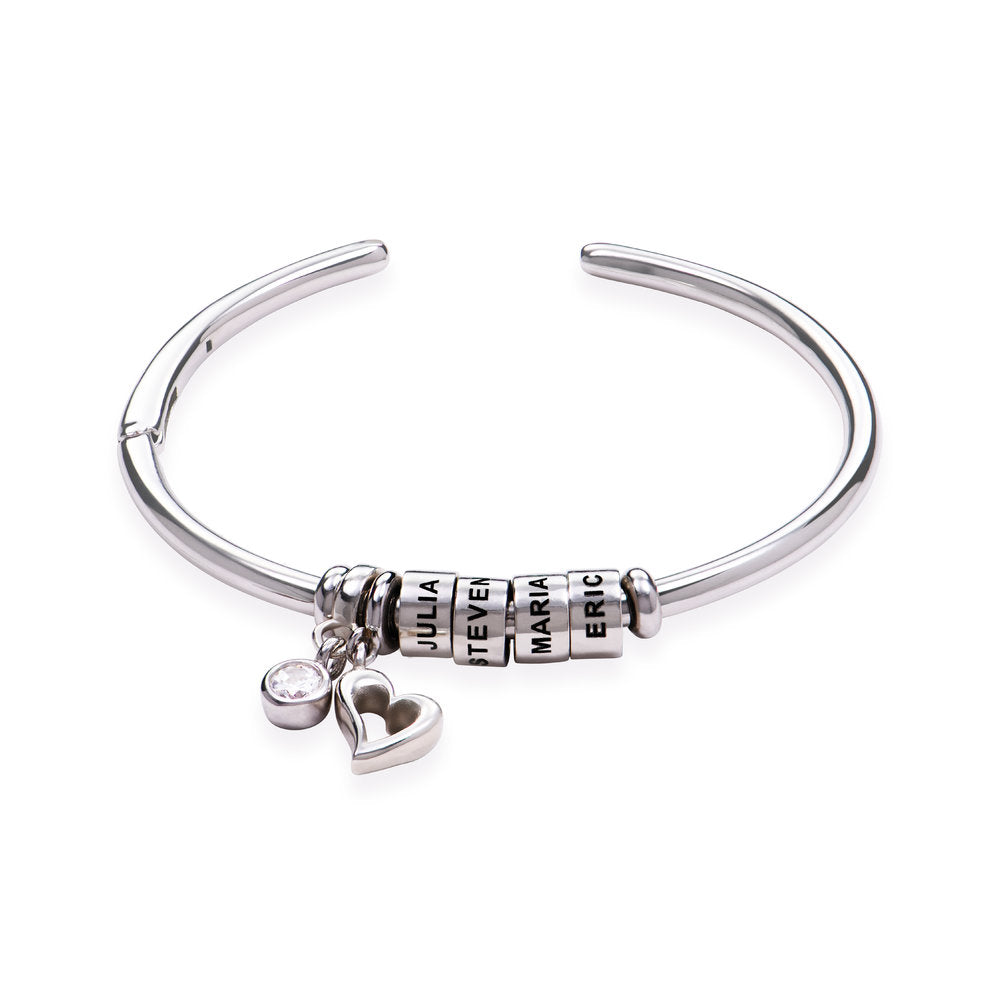 Women Birthstone Bracelet With Small Custom Name Beads