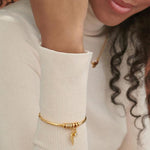 Load image into Gallery viewer, Women Birthstone Bracelet With Small Custom Name Beads
